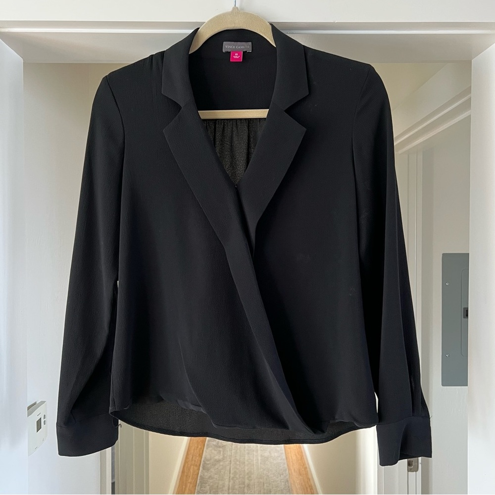 Vince Camuto faux wrap black top